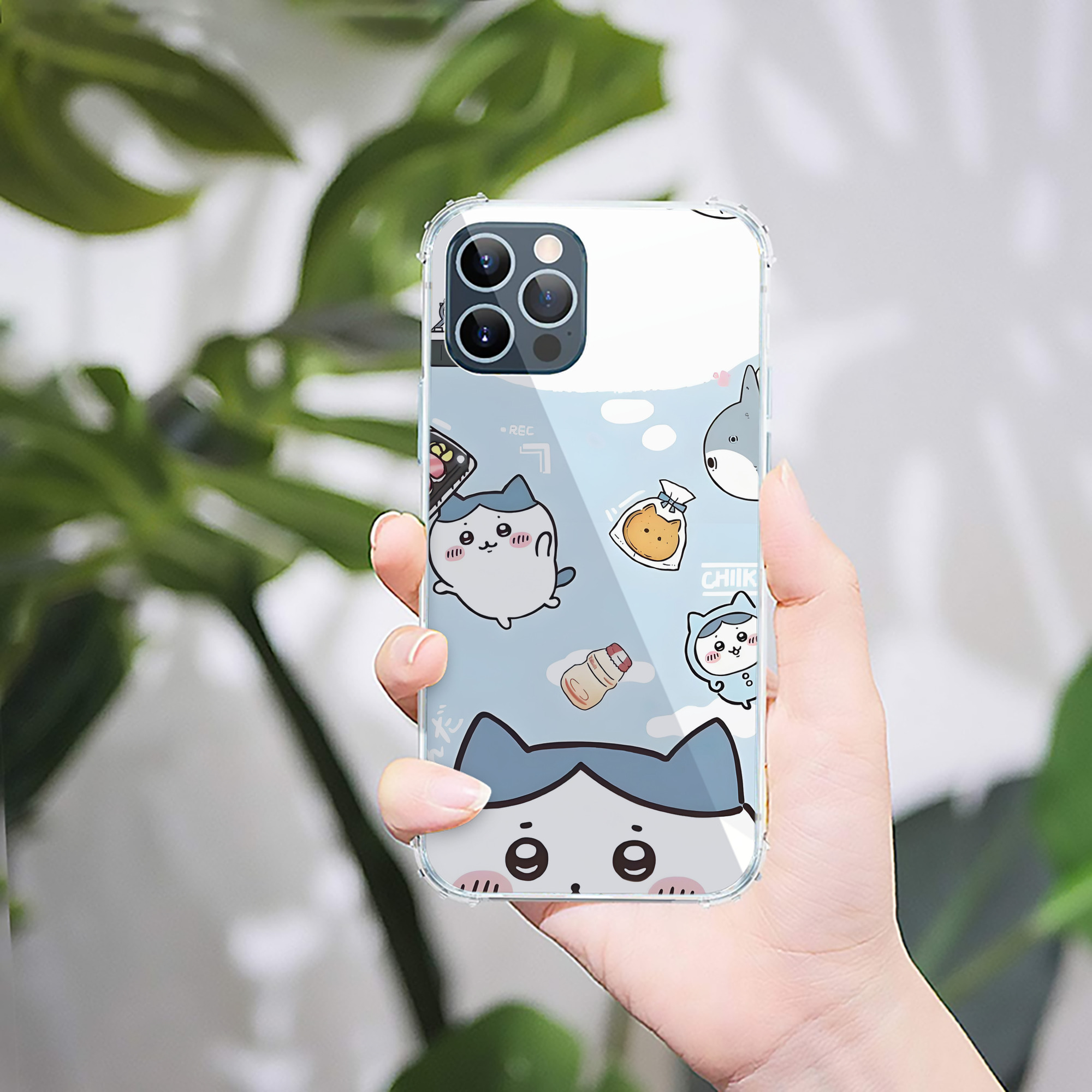 （画像用） ちいかわ Chii-kawa 【iPhone 12シリーズ対応】透明スマホケース（クリアソフトケース）